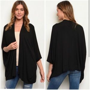 Open front bamboo cardigan